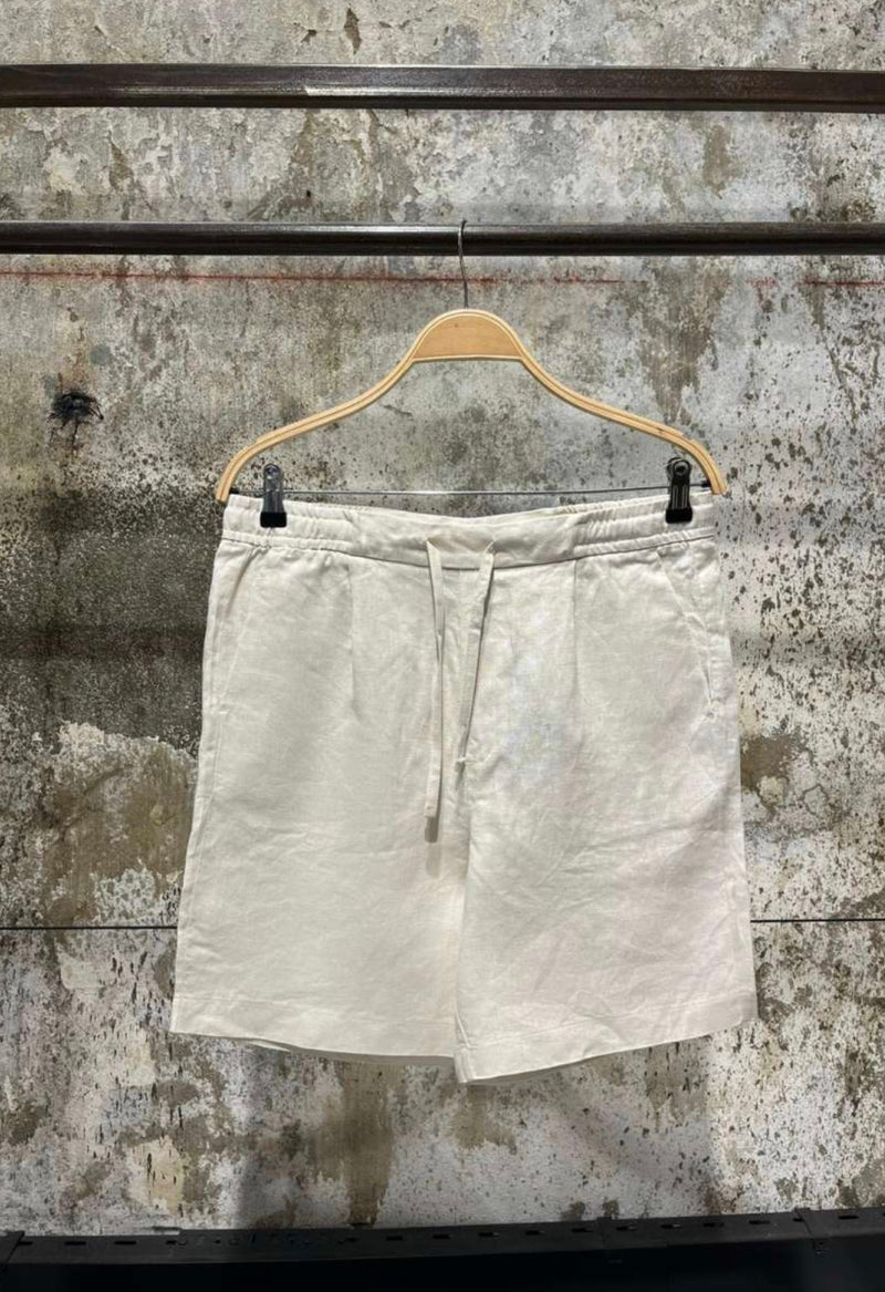Cream Linen Shorts