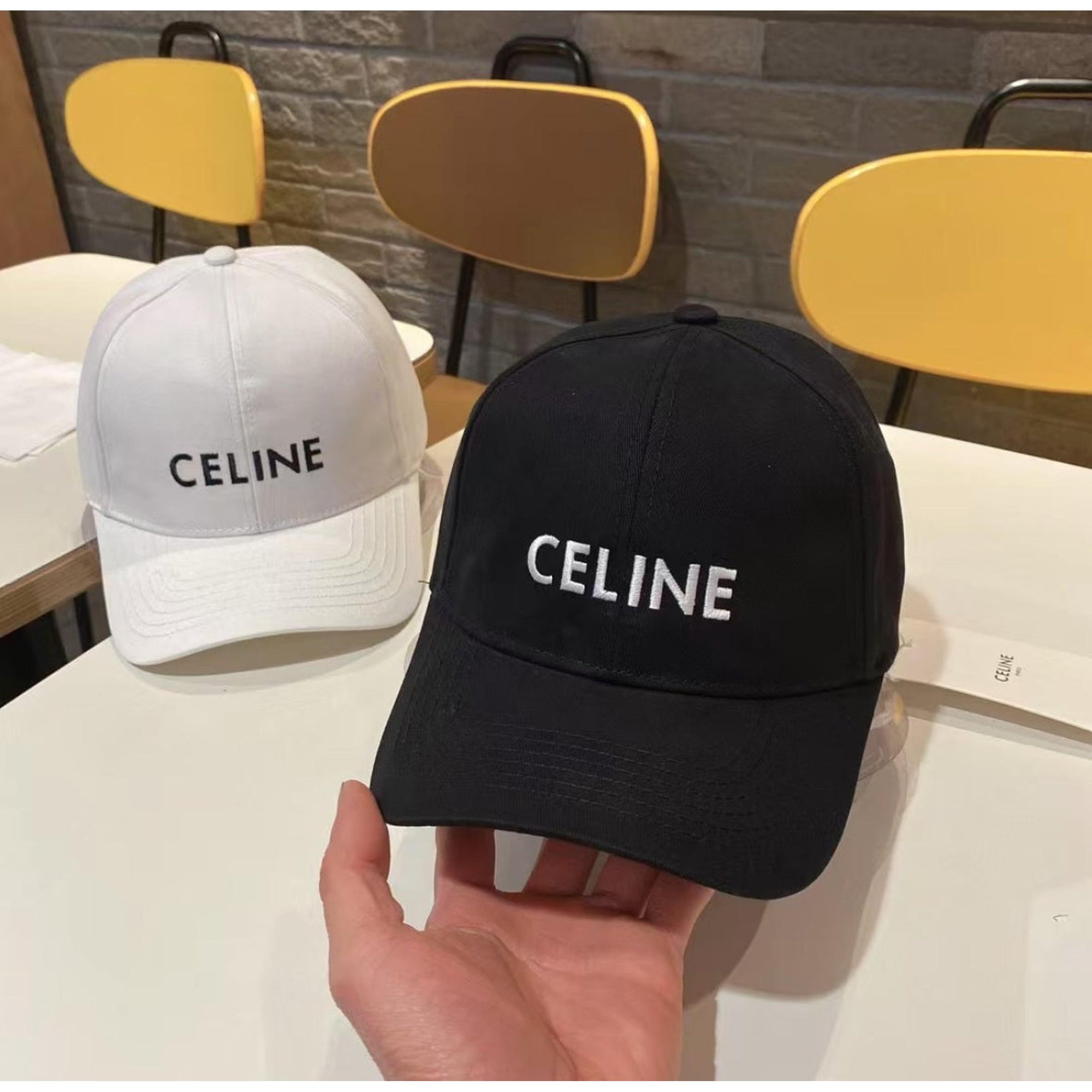 Black & White Cap with Embroidered Logo