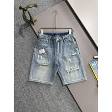 Light Blue Denim Ripped Shorts