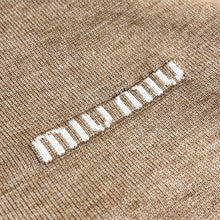 Beige Women Knitted Zipper Set in 2 Pieces