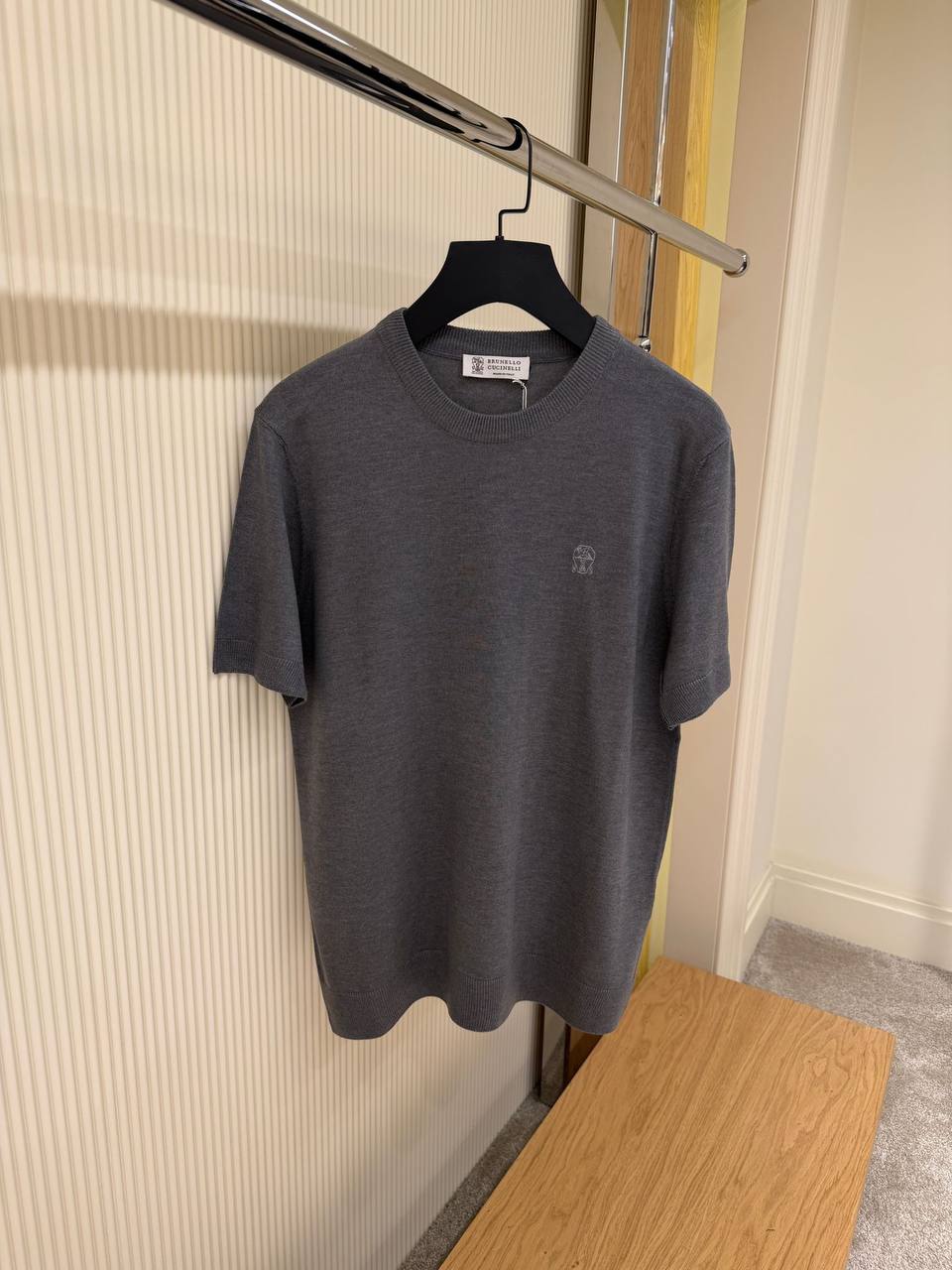 Grey Knitted T-shirt