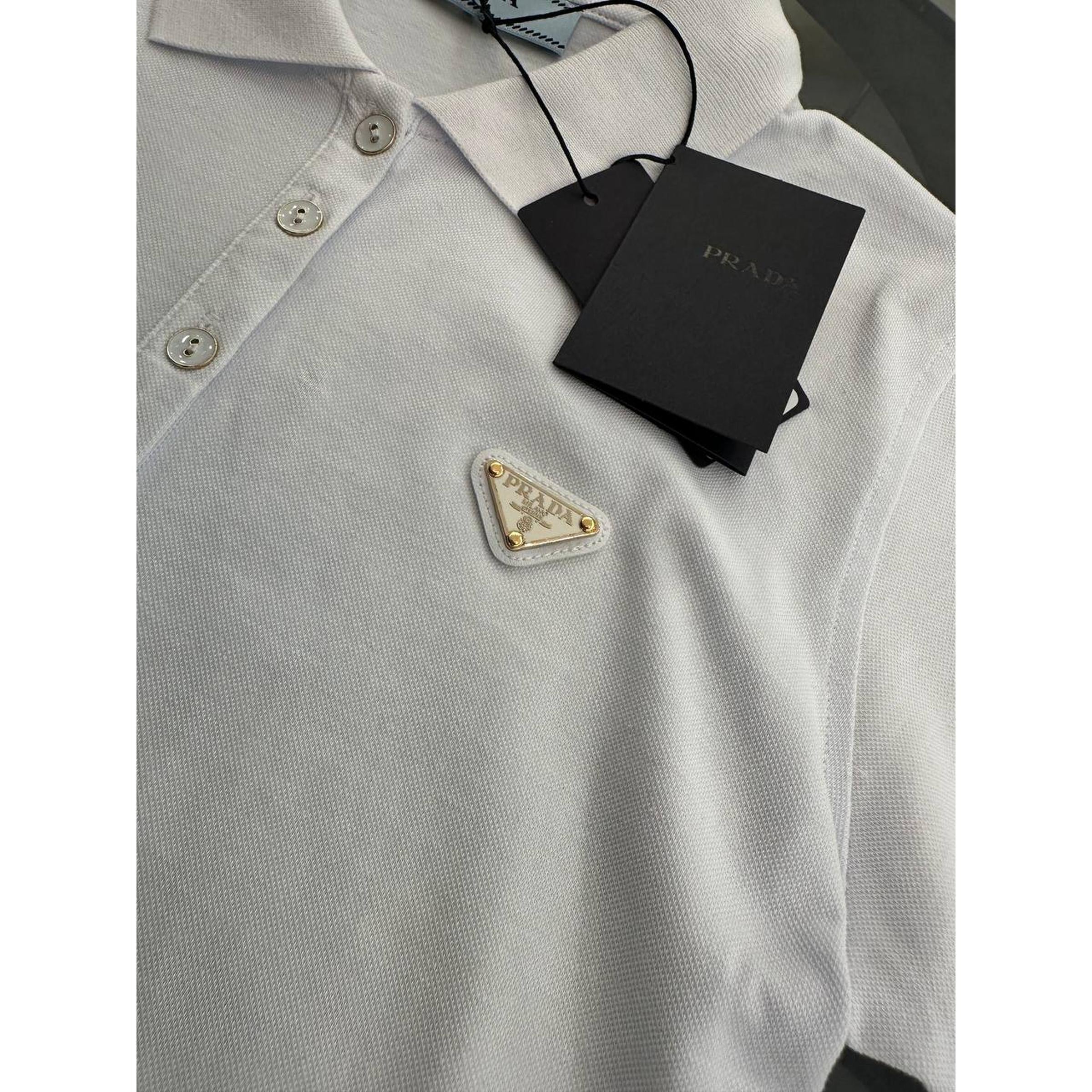 White Women Cotton Polo T-shirt