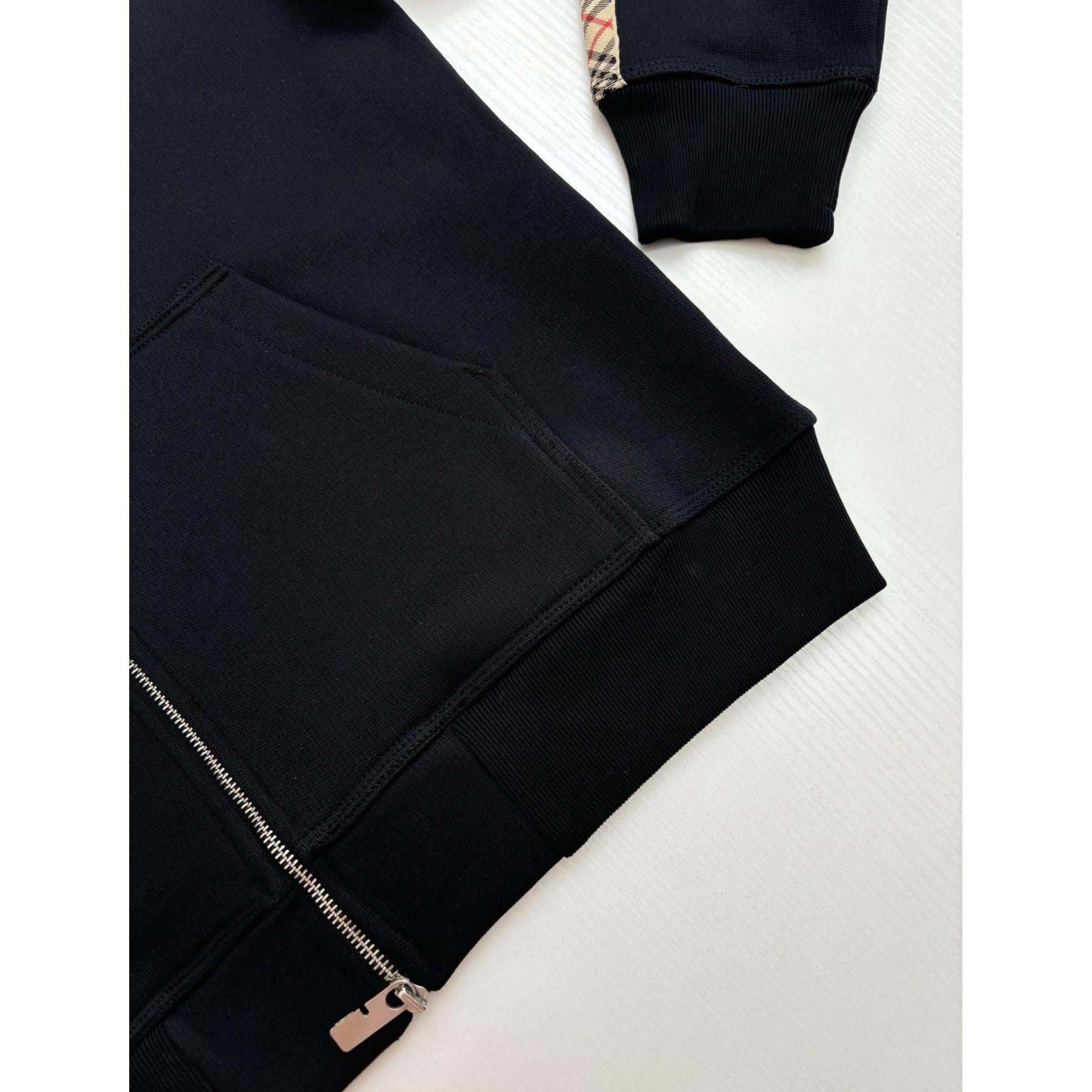Black Cotton Sweatshirt