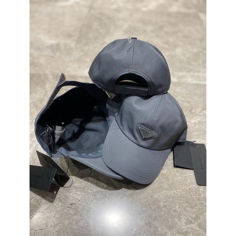 Grey Hat with Metal Logo