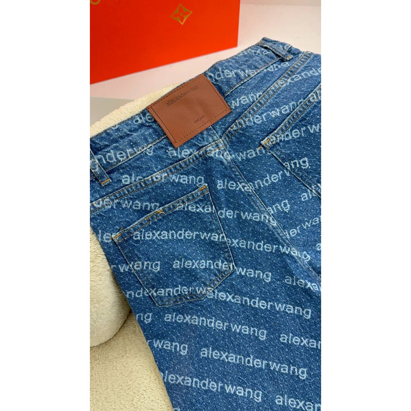 Women Blue Monogram Jeans