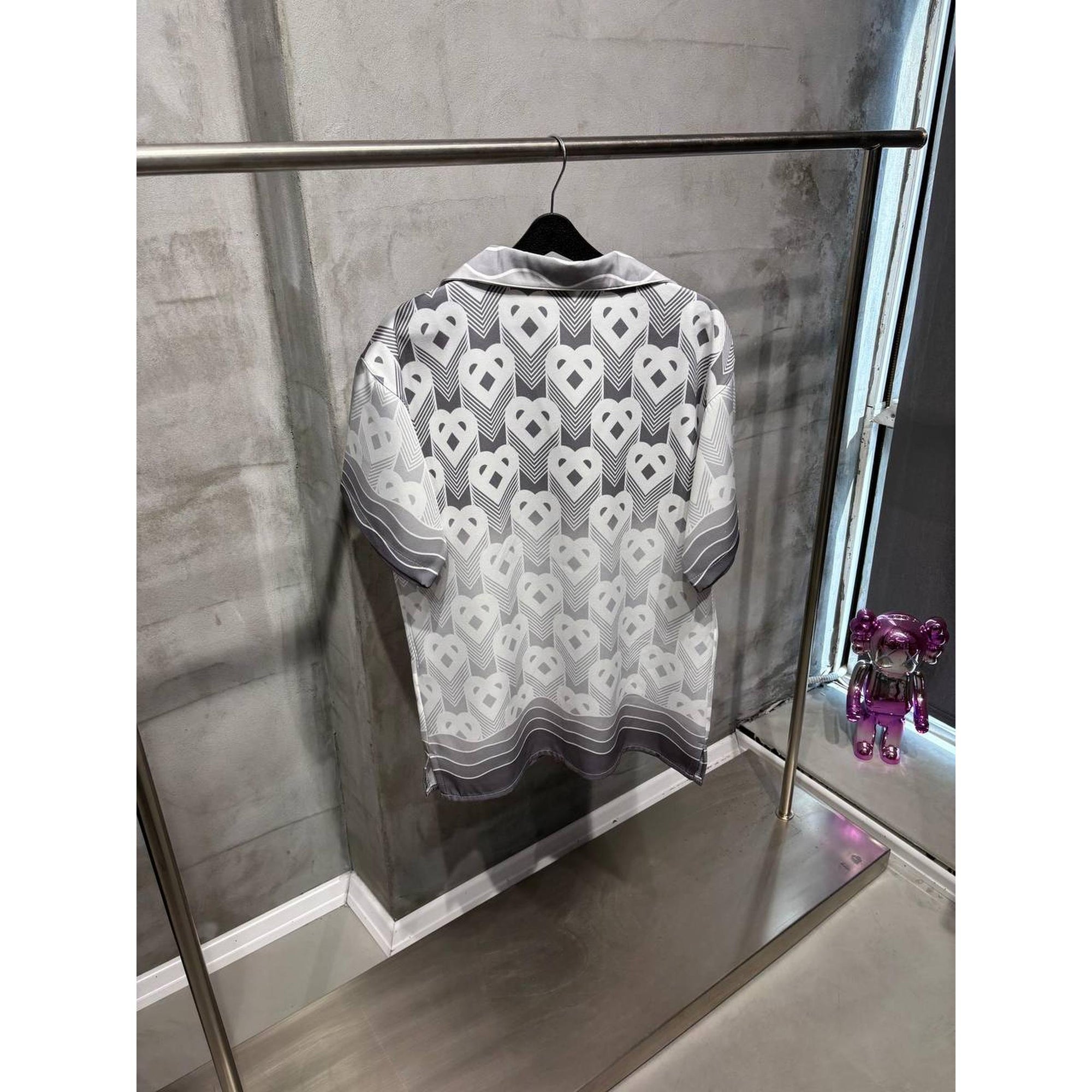 Grey Satin Summer Shirt