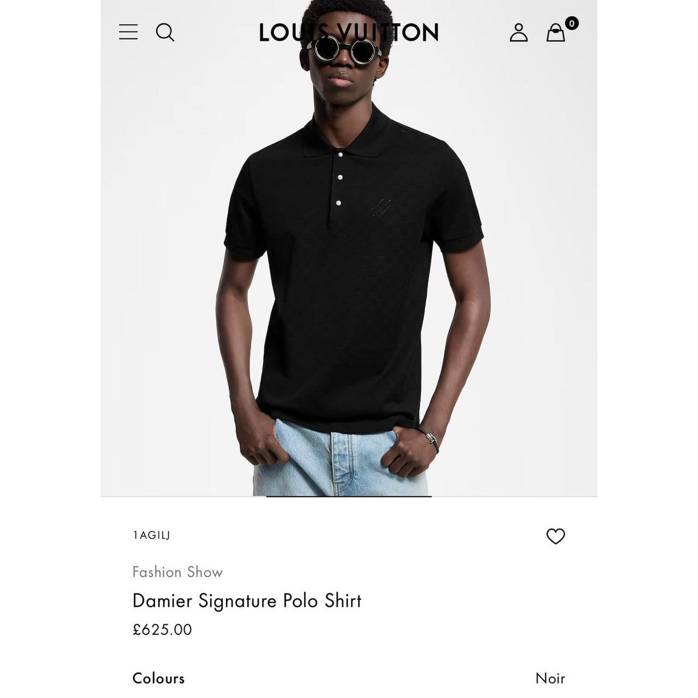 Black Monogram Polo T-shirt