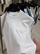 White Cotton T-shirt with Pocket