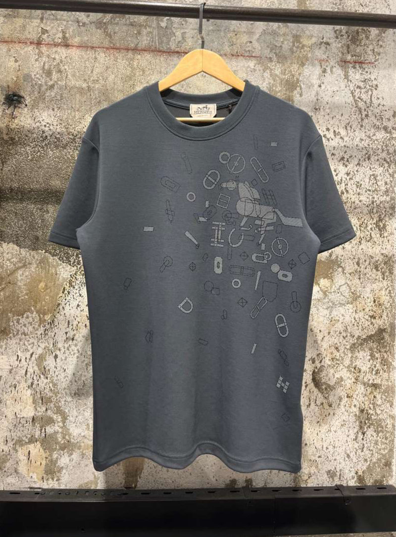 Dark Grey Cotton T-shirt