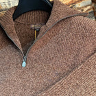 Brown Wool Polo Sweater
