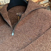 Brown Wool Polo Sweater