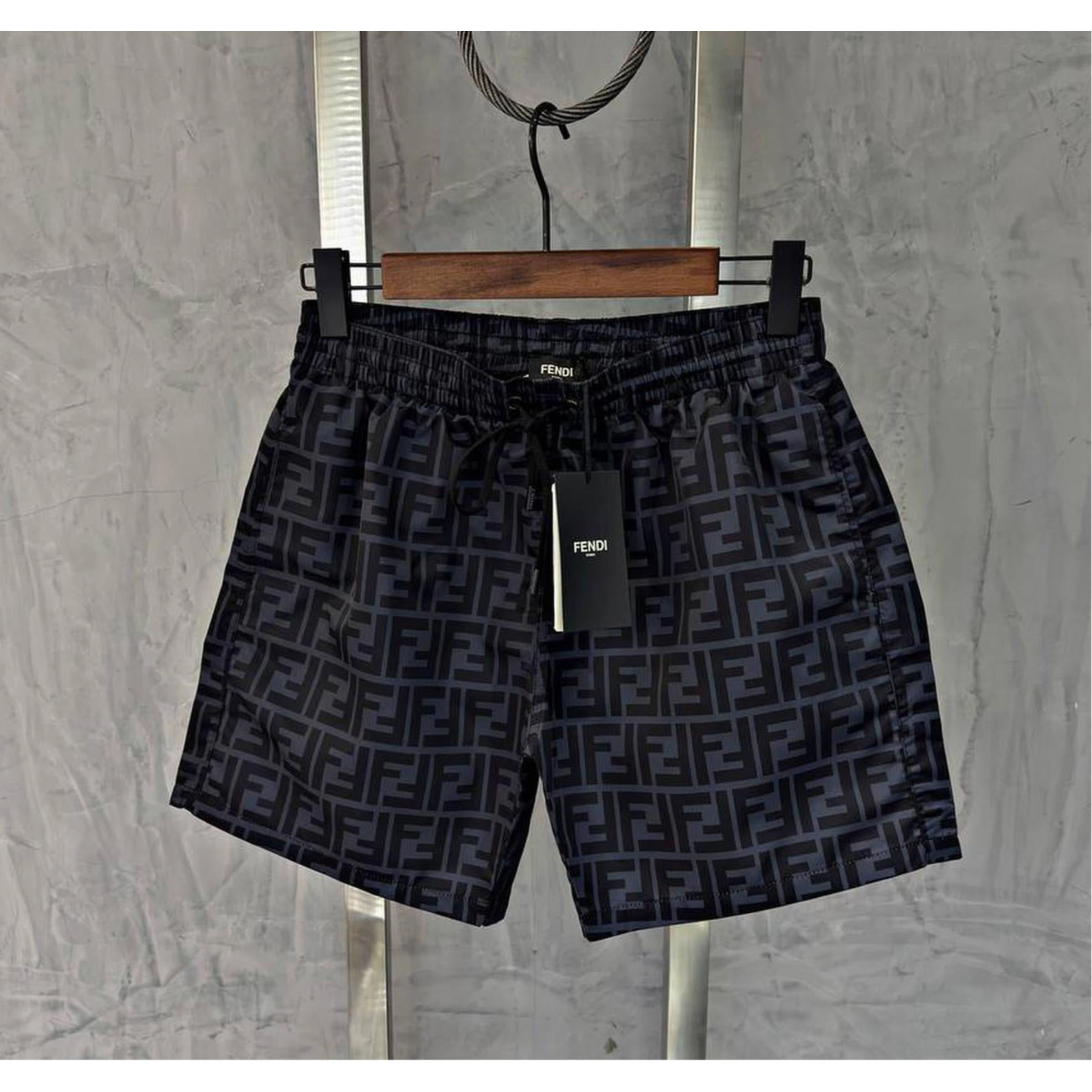 Dark Grey Monogram Swimwear