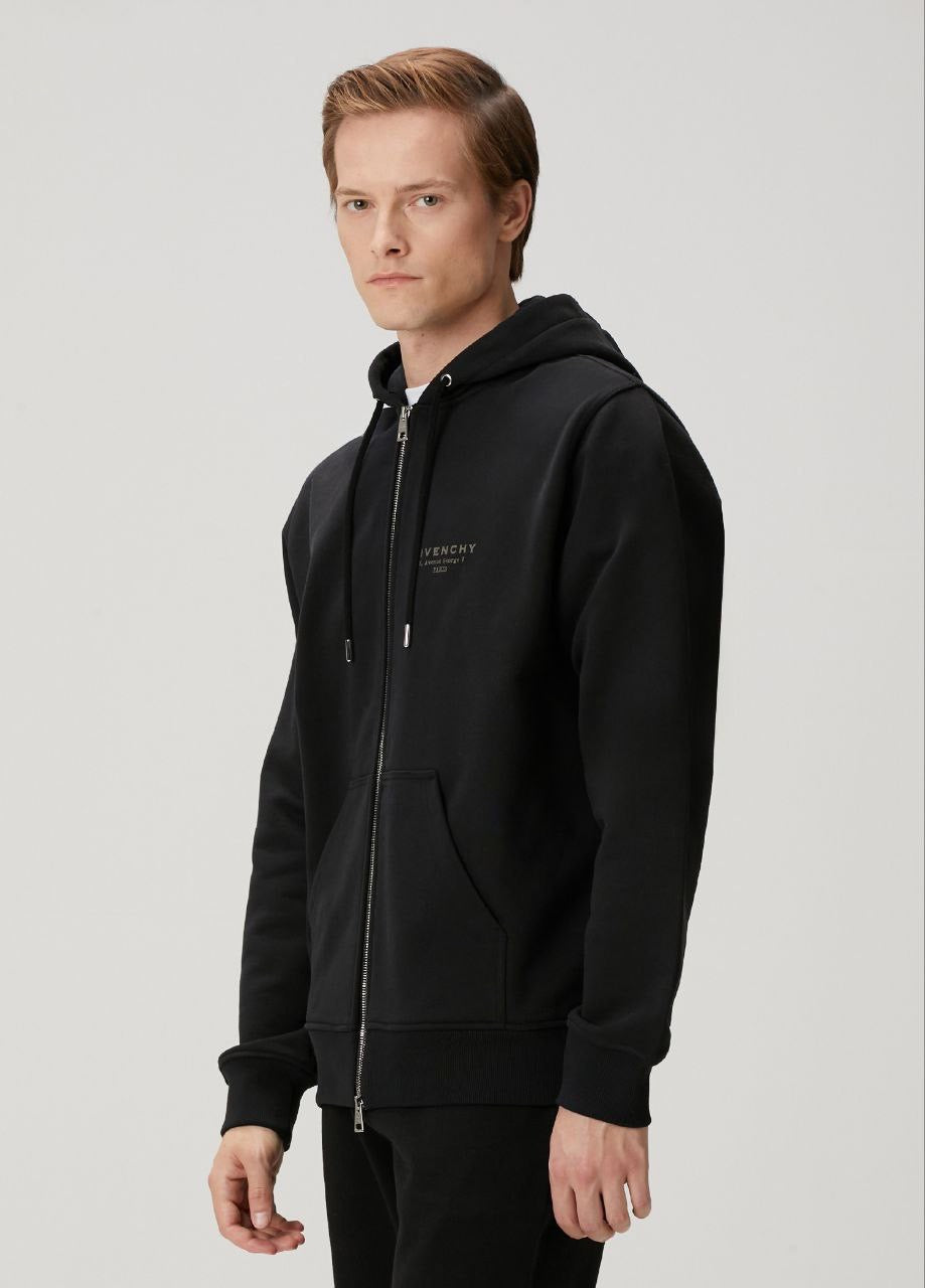 Black Zipper Sweatshirt