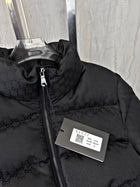 Black Monogram Bomber Jacket