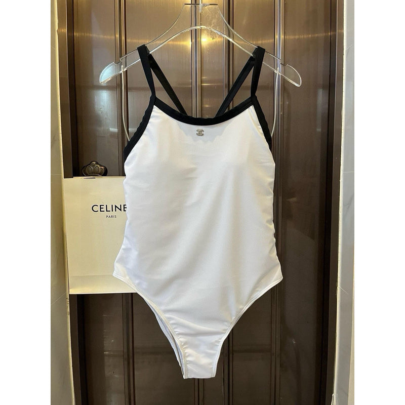White Women Swimwear One Piece