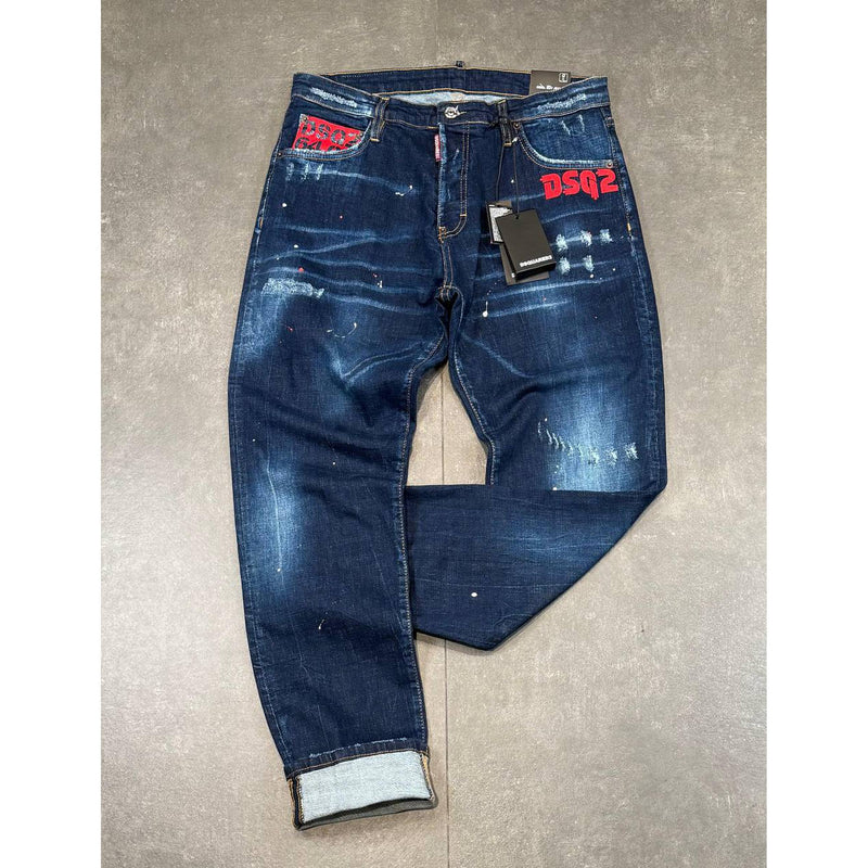 Dark Blue Ripped Jeans