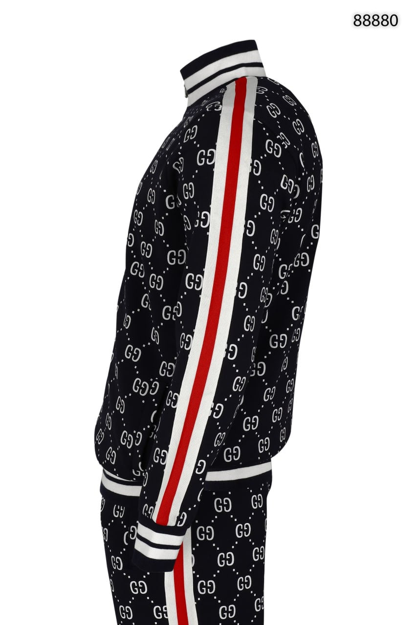 Navy Blue Monogram Tracksuit