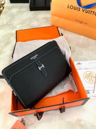 Black Leather Clutch (Box included)