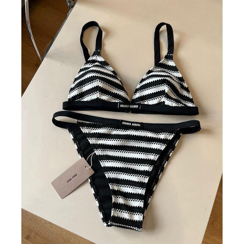 Black and White Women Swimwear 2 Pieces