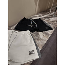 Black Women Glitter Cotton Shorts