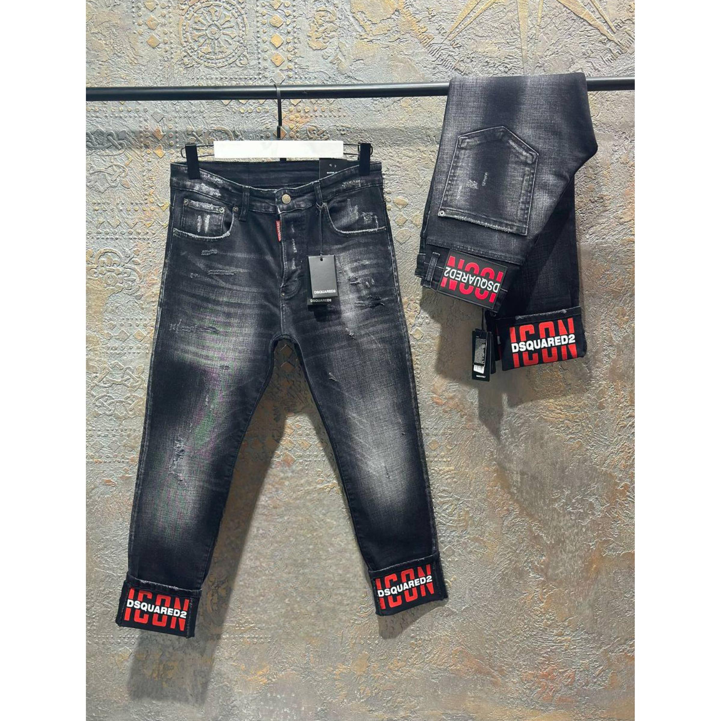 Black Jeans with Logo