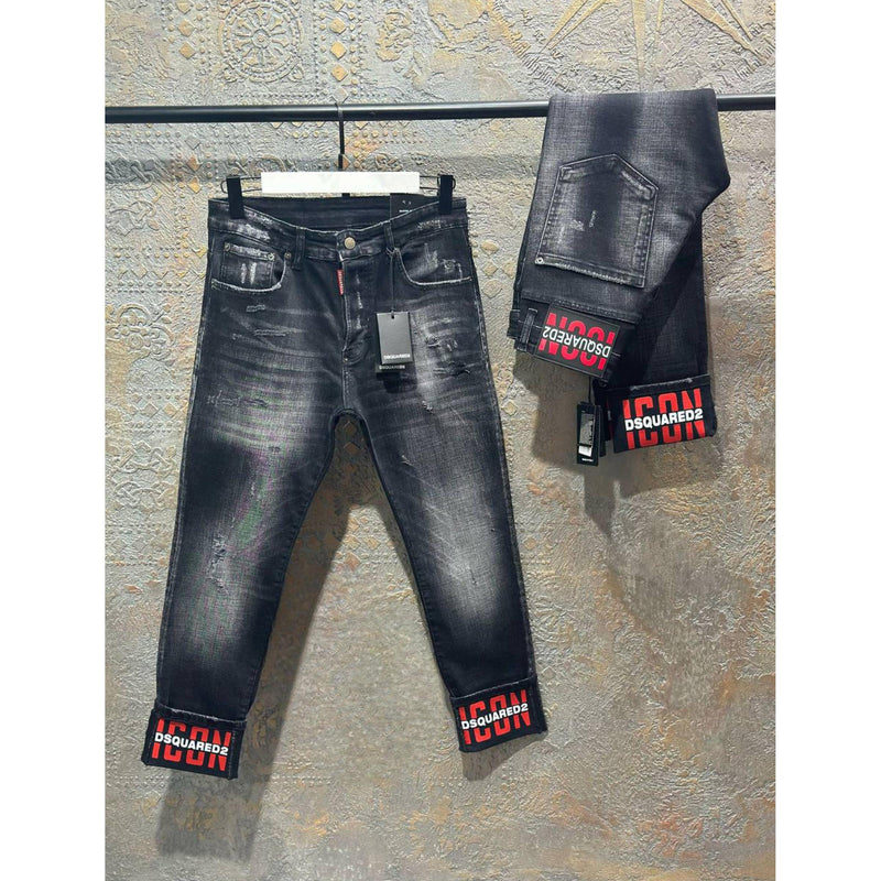 Black Jeans with Logo