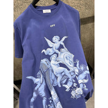 Blue Oversized T-Shirt with Angels