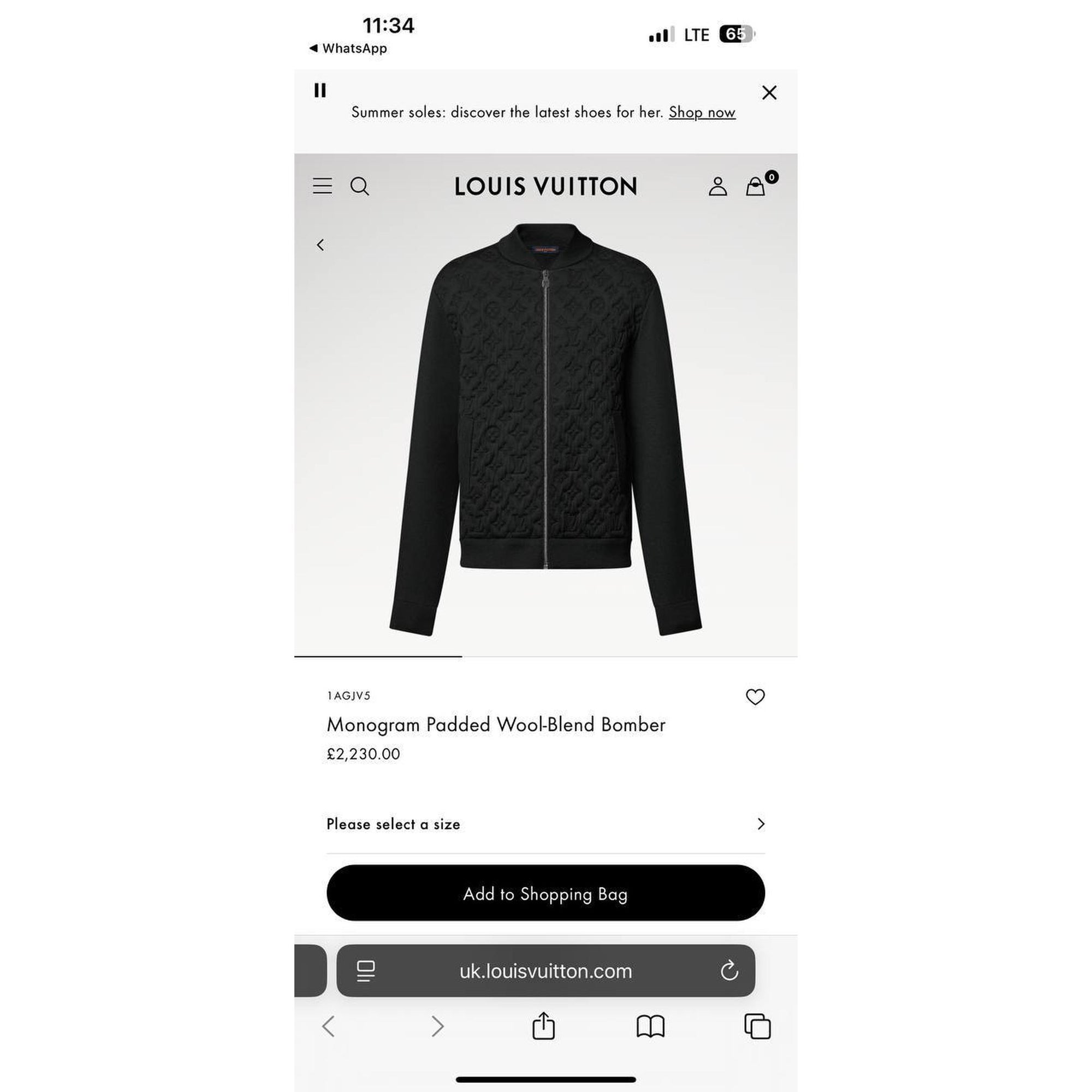 Premium Monogram Padded Bomber