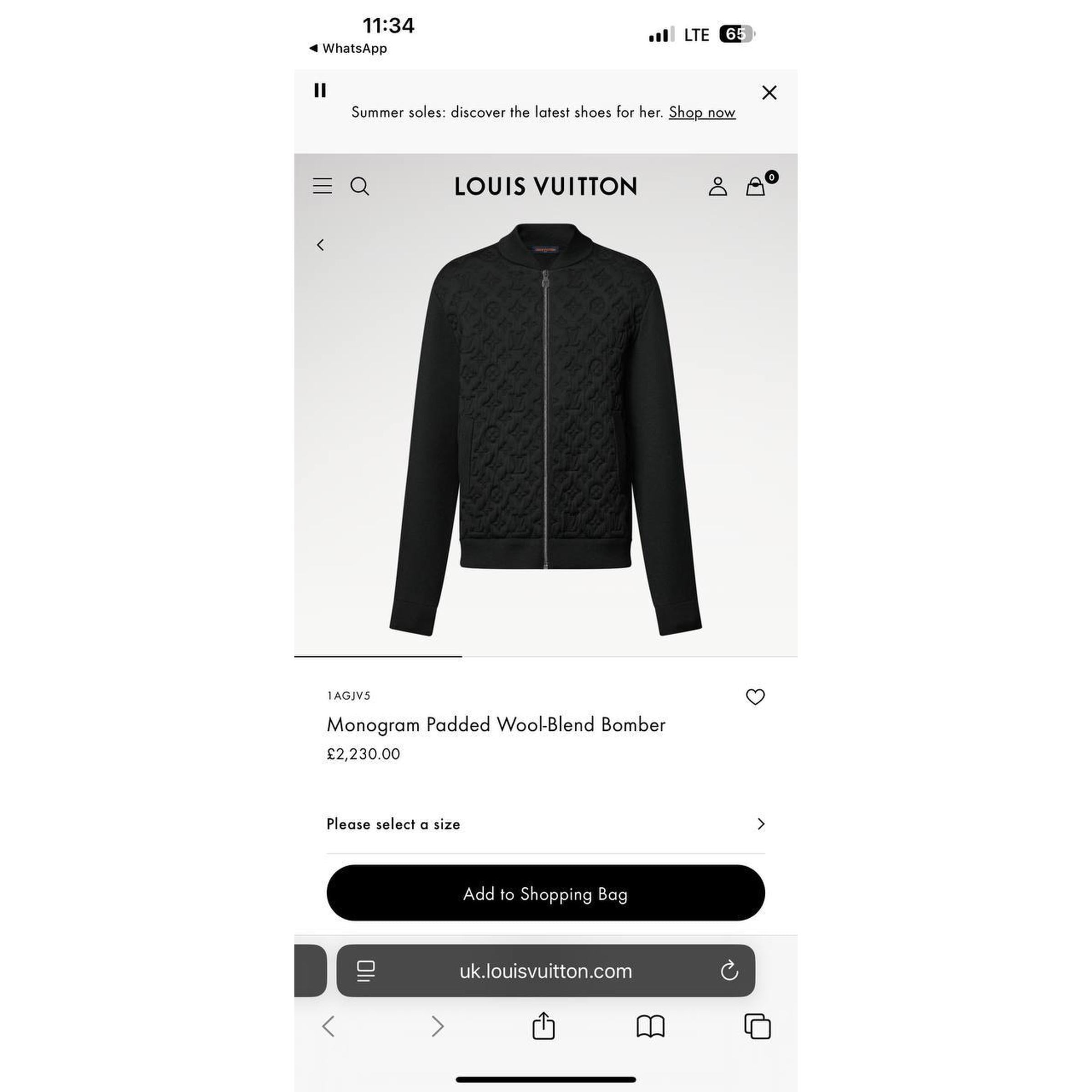 Premium Monogram Padded Bomber