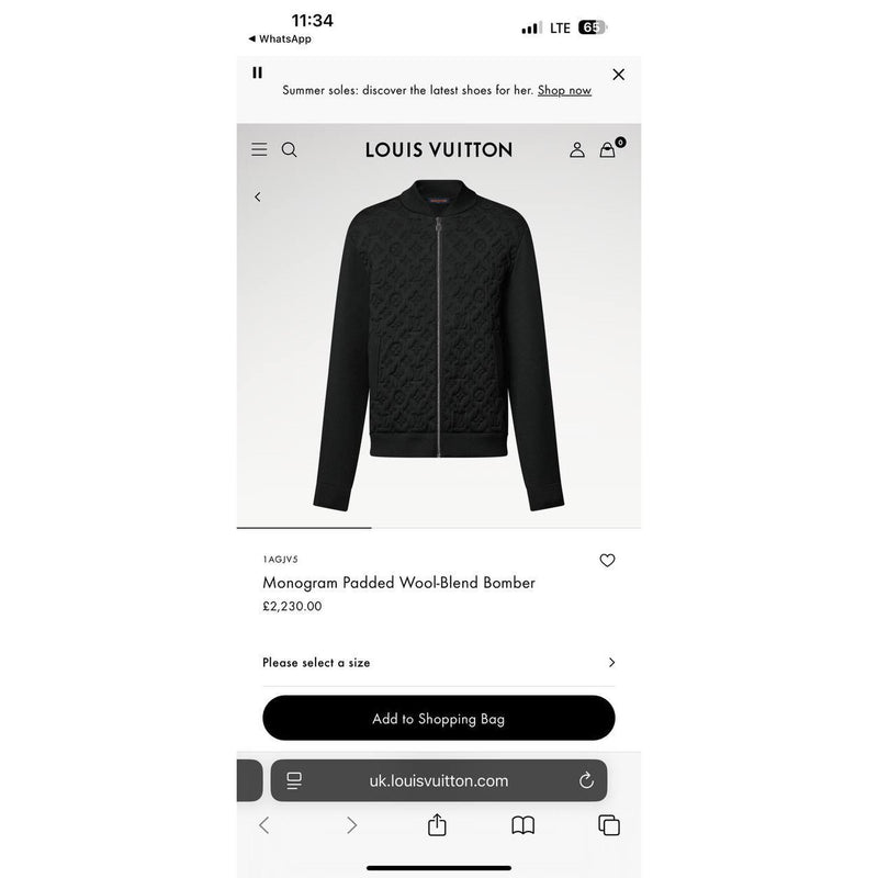 Premium Monogram Padded Bomber