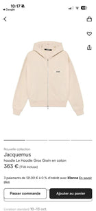 Cream Zipper Sweatshirt