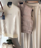 Ecru Women Cotton Set in 2 Pieces (Vest not included)