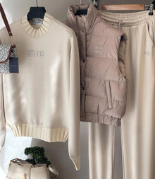 Ecru Women Cotton Set in 2 Pieces (Vest not included)
