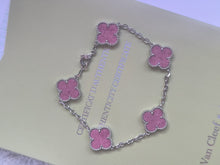 Pink Silver V Cleef Bracelet
