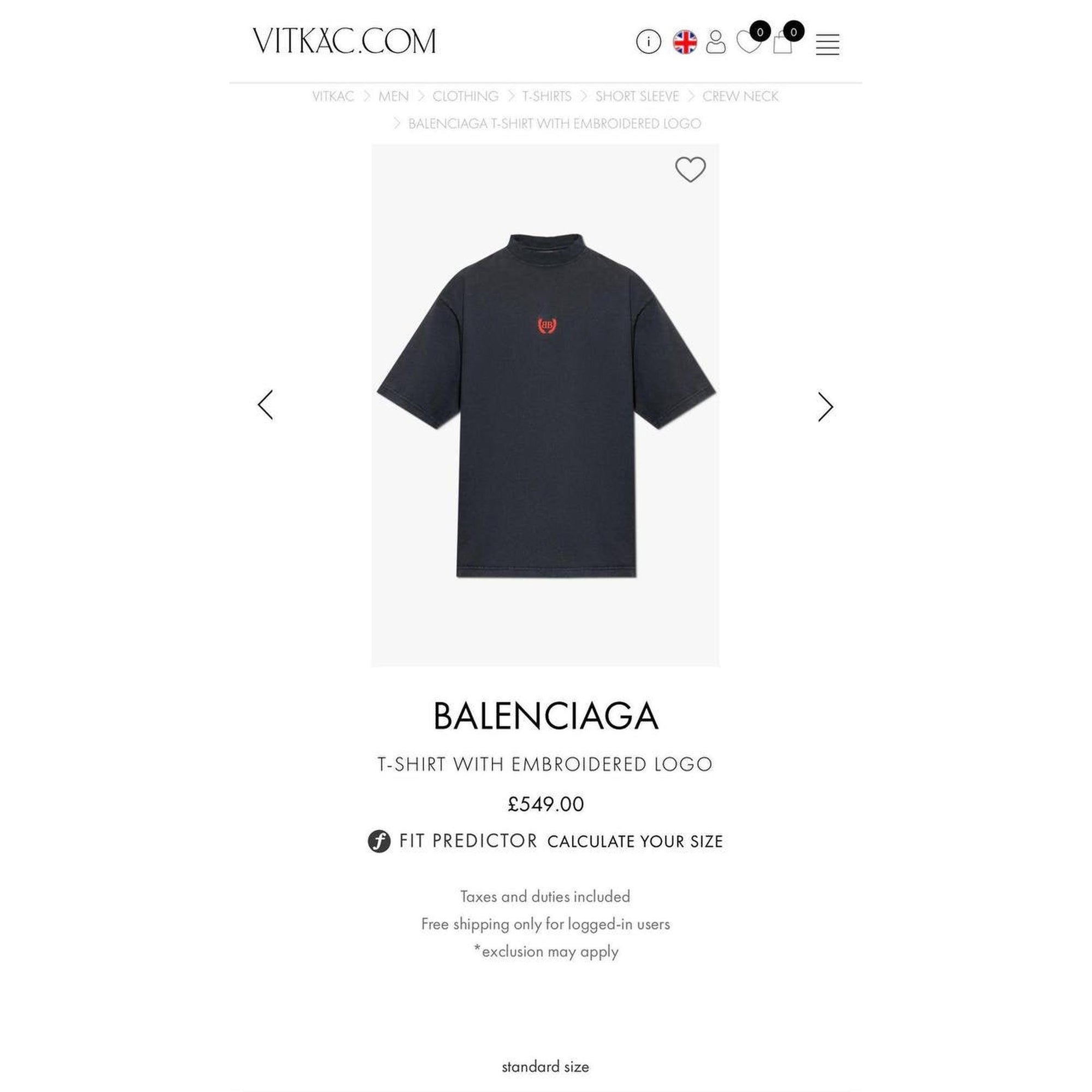 Black Oversized T-Shirt with Small Red Logo