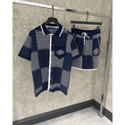 Vrhunski pleteni tamnoplavi ljetni set