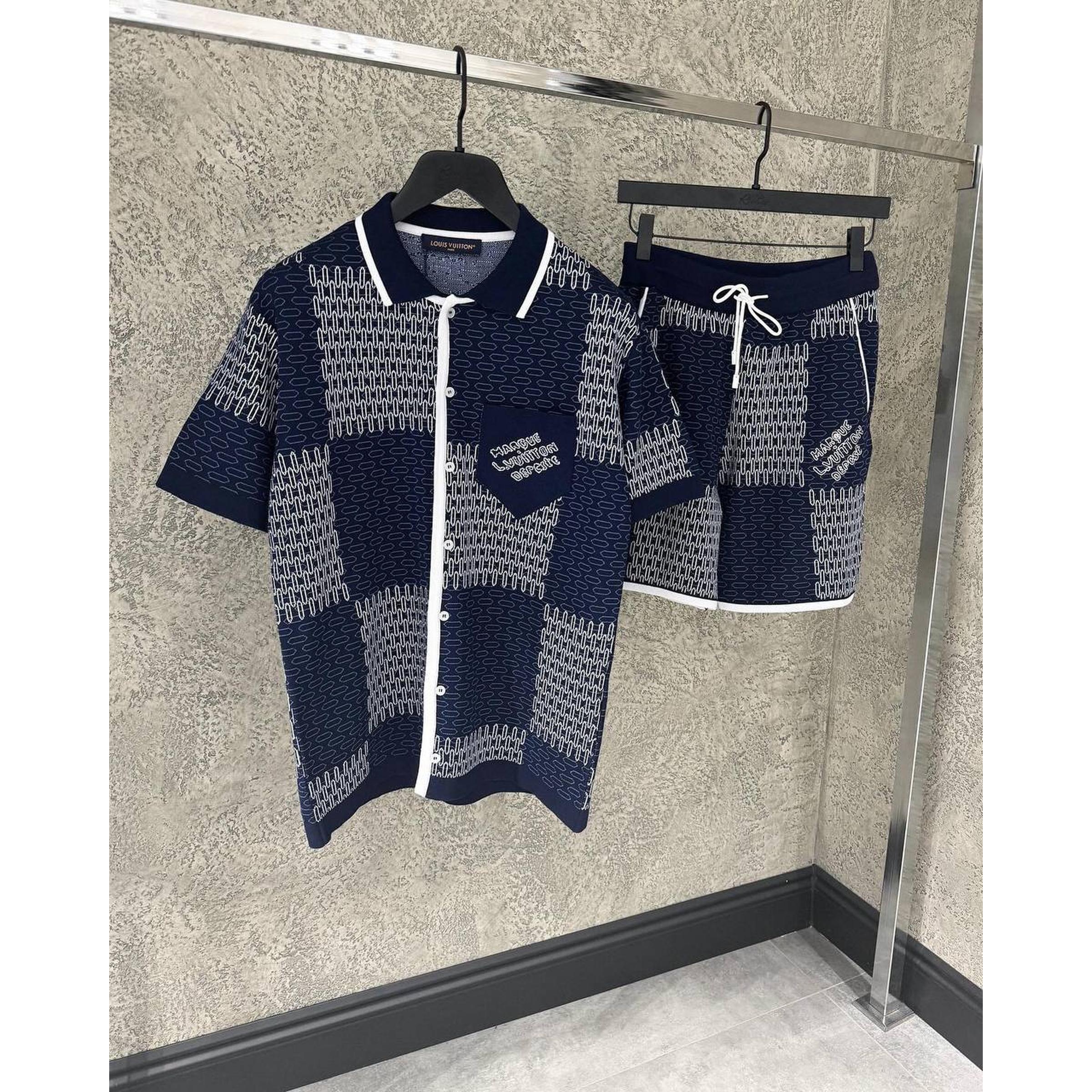 Vrhunski pleteni tamnoplavi ljetni set