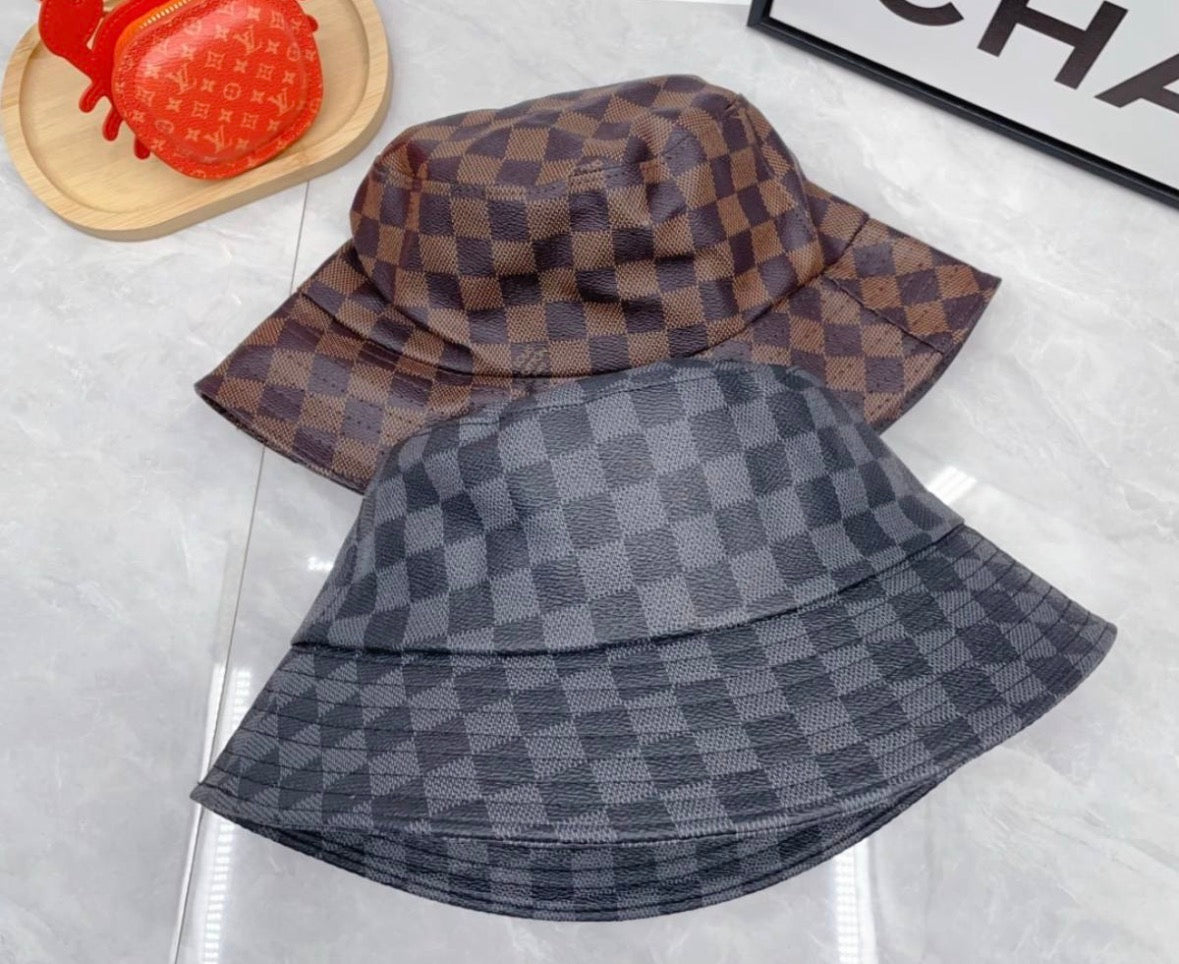 Leather Monogram Bucket Hat