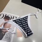 Black Monogram Women Swimwear 2 Pieces