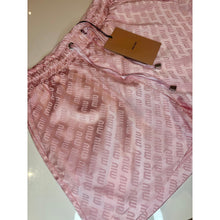 Satin Women Pink Monogram Shorts