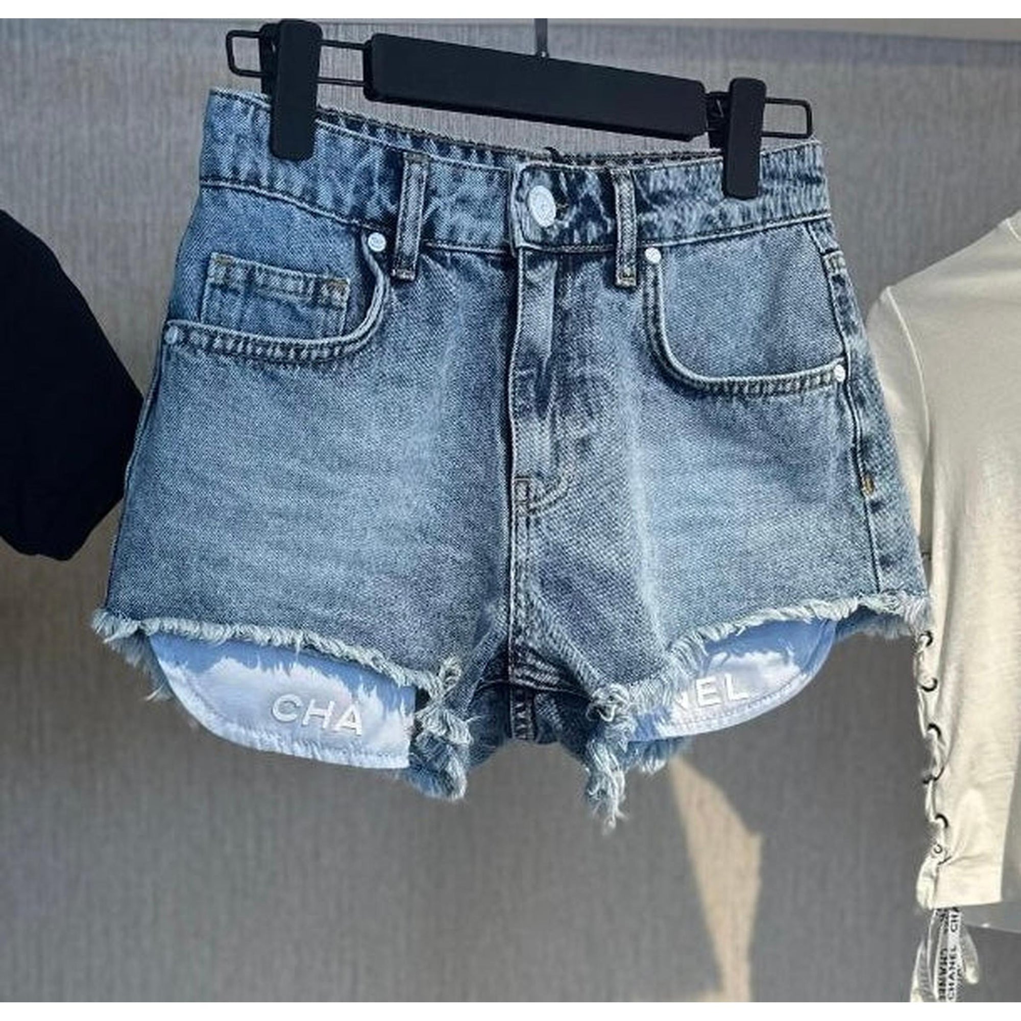 Light Blue Denim Women Shorts