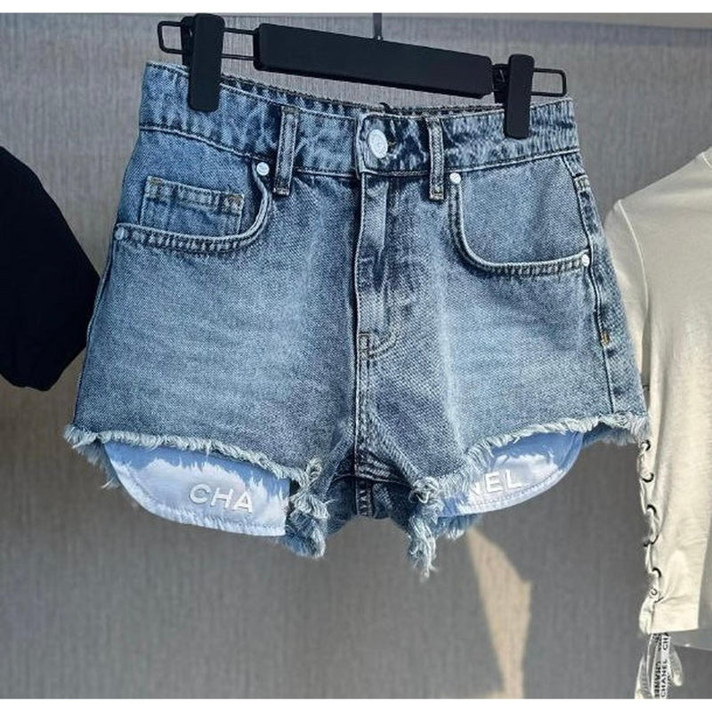 Light Blue Denim Women Shorts