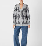 Grey Women Knitted Cardigan