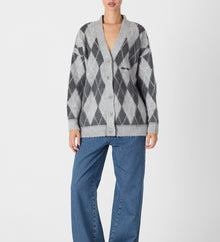 Grey Women Knitted Cardigan