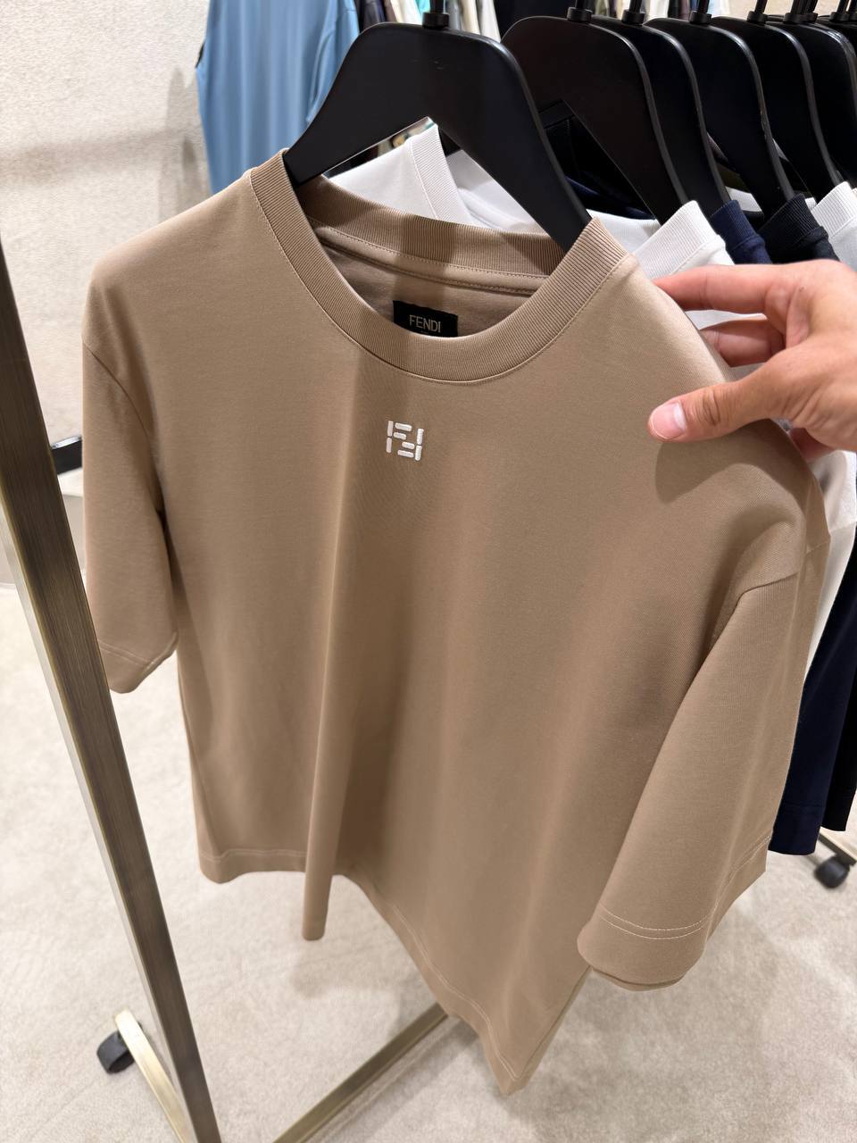 Beige Cotton T-shirt