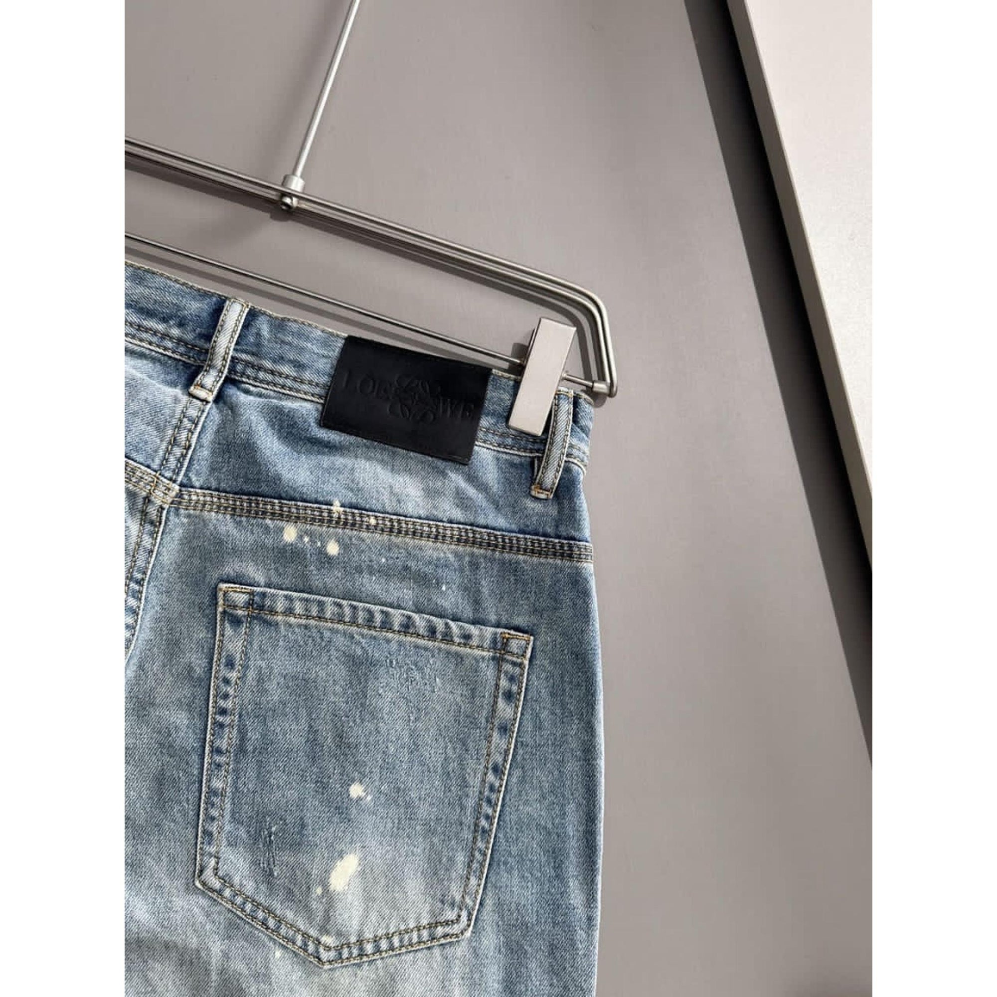 Light Blue Denim Ripped Shorts