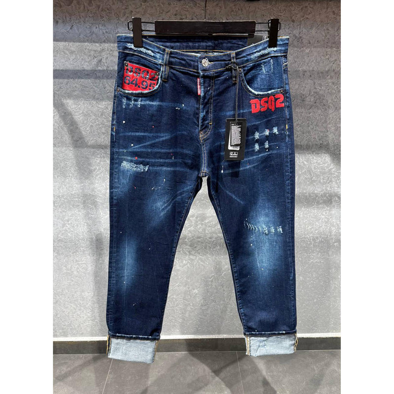 Dark Blue Ripped Jeans