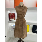 Beige Monogram Women Summer Dress