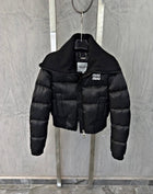 Black Women Short Puffer Jacket