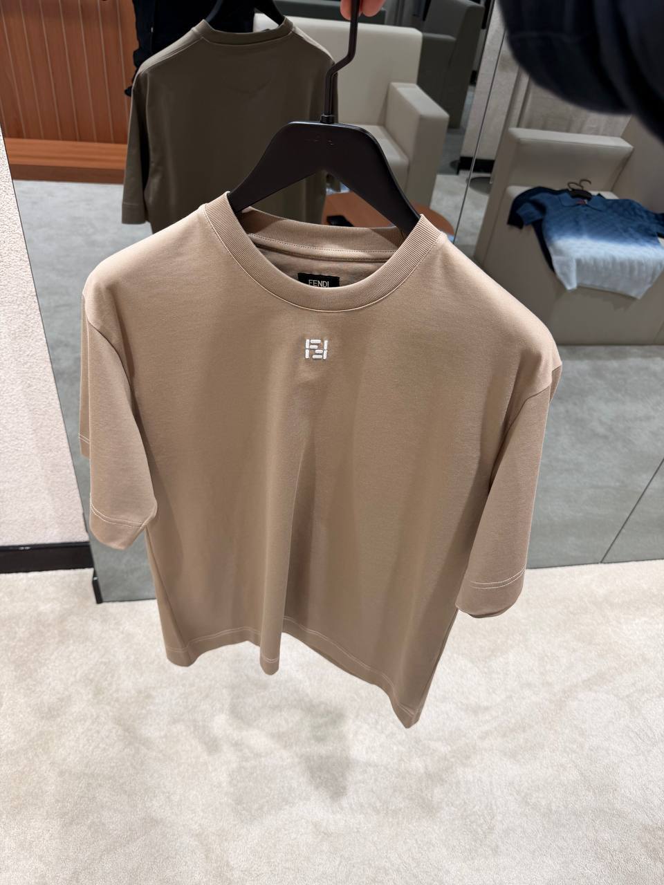Beige Cotton T-shirt